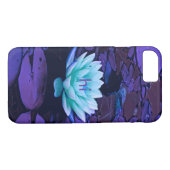 Lotus Flower Paars Turquoise Floral Monogrammed Case-Mate iPhone Case (Achterkant (Horizontaal))