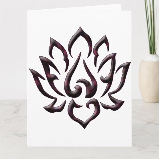 Lotus Flower Paarse Universum Wenskaart Kaart (Voorkant)