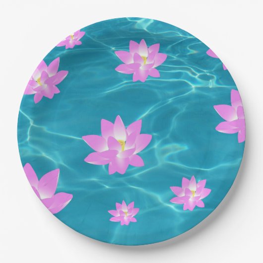 Lotus Flower Papieren Bordje (Voorkant)