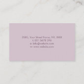 Lotus Flower - pastel roos lavender Visitekaartje (Achterkant)