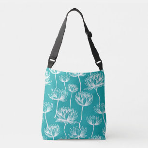 Lotus Flower-patroon Crossbody Tas
