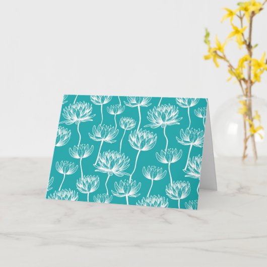 Lotus Flower-patroon Kaart (Gele Bloem)