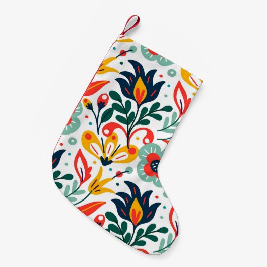 Lotus flower patroon kleine kerstsok (Voorkant (Hangend))