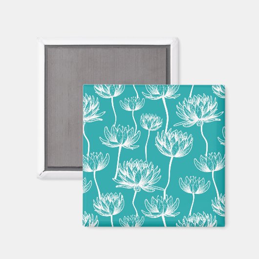 Lotus Flower-patroon Magneet (Voorkant / Achterkant)
