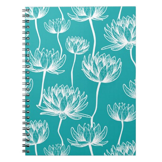 Lotus Flower-patroon Notitieboek (Voorkant)