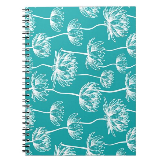 Lotus Flower-patroon Notitieboek (Voorkant)
