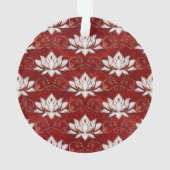 Lotus flower patroon - rode marmer en goud ornament (achterkant)