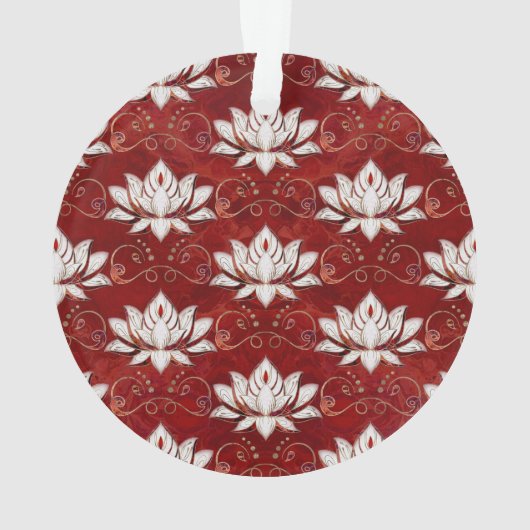 Lotus flower patroon - rode marmer en goud ornament (achterkant)