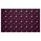 Lotus Flower Pattern in Bourgogne kleur Stof (Fat Quarter)