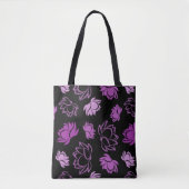 Lotus Flower Pattern in Paarse kleur Tote Bag (Voorkant)