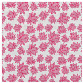 Lotus Flower Pattern in roze kleur Stof (Close Up)