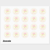 Lotus Flower personaliseren / Water Lily Illustrat Ronde Sticker (Vel)