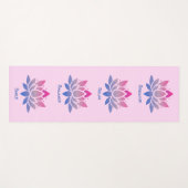 Lotus flower pink double sided yogamat (Voorkant (horizontaal))