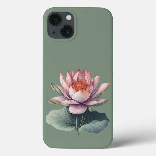 Lotus Flower Pink Waterverf Case-Mate iPhone Case (Achterkant)
