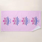 Lotus flower pink your text strandlaken (Voorkant)