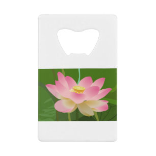 Lotus Flower Plant Petals Pink Flower Water Lily Creditkaart Flessenopener