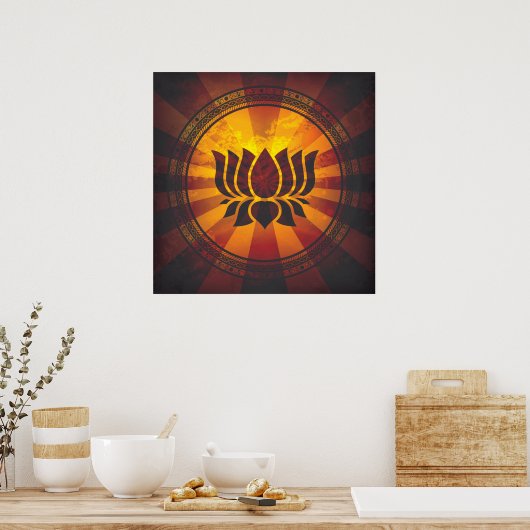  Lotus Flower Print (Keuken)