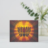  Lotus Flower Print Briefkaart (Staand voorkant)