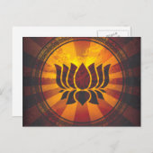  Lotus Flower Print Briefkaart (Voorkant / Achterkant)