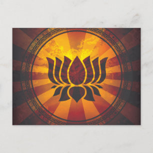  Lotus Flower Print Briefkaart