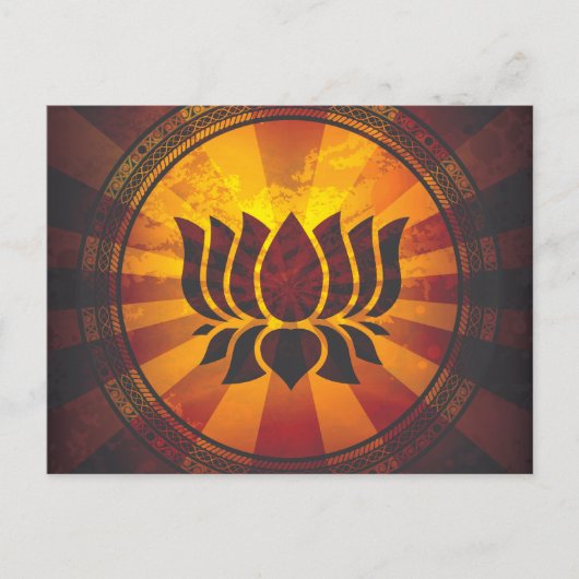  Lotus Flower Print Briefkaart (Voorkant)