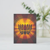 Lotus Flower Print Briefkaart (Staand voorkant)
