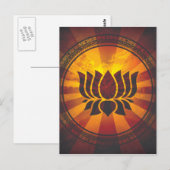 Lotus Flower Print Briefkaart (Voorkant / Achterkant)