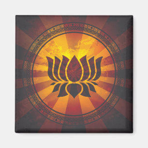 Lotus Flower Print Magneet