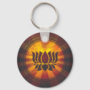  Lotus Flower Print Sleutelhanger