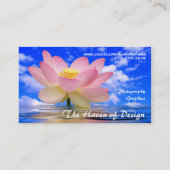 Lotus Flower Reflections & Bubbles of Peace Visitekaartje