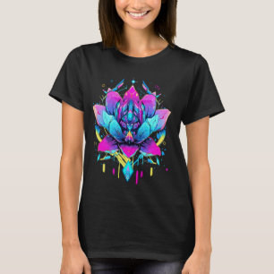 Lotus Flower Robotics Futuristisch Cyberpunk Ontwe T-shirt