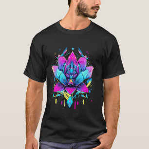 Lotus Flower Robotics Futuristisch Cyberpunk Ontwe T-shirt