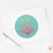 Lotus flower ronde sticker (Envelop)