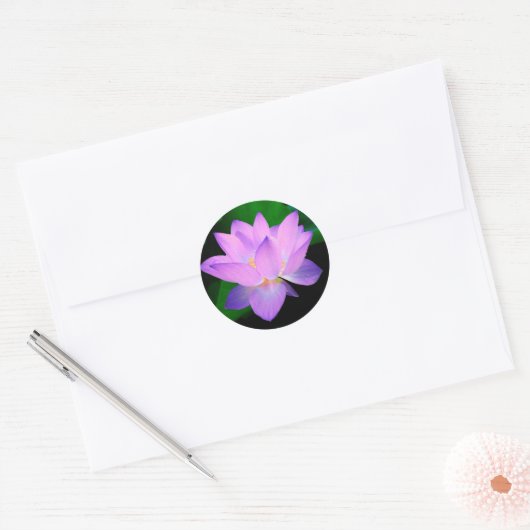 Lotus Flower Ronde Sticker (Envelop)