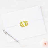 Lotus flower ronde sticker (Envelop)