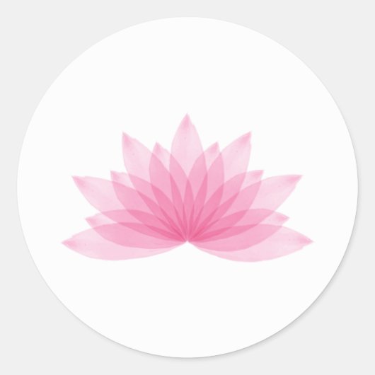 Lotus flower ronde sticker (Voorkant)