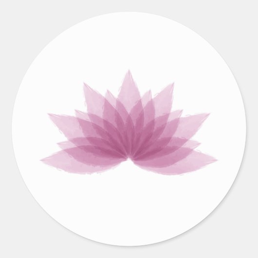 Lotus flower ronde sticker (Voorkant)
