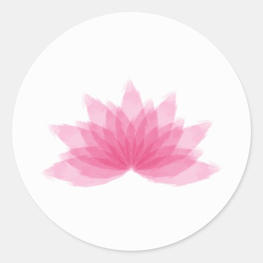 Lotus flower ronde sticker (Voorkant)