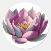 Lotus Flower Ronde Sticker (Voorkant)