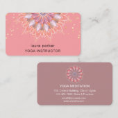 Lotus Flower Roos Gold Elegant Yoga Meditatie Visitekaartje (Voorkant / Achterkant)