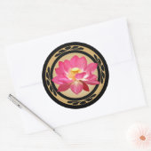 Lotus Flower Round Sticker (Envelop)