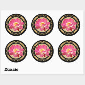 Lotus Flower Round Sticker (Vel)