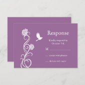 Lotus Flower RSVP (donker paars) (Voorkant / Achterkant)