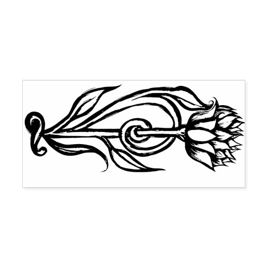Lotus Flower Rubberstempel (Afrduk)
