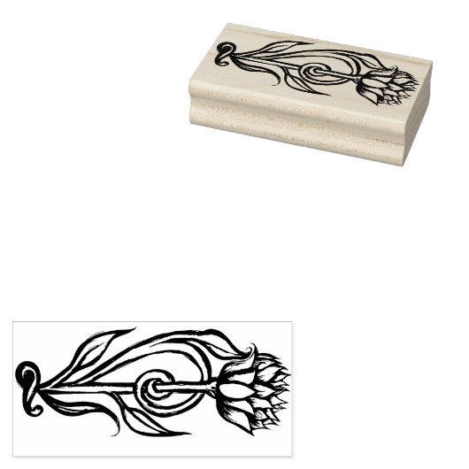 Lotus Flower Rubberstempel (Gestempeld)