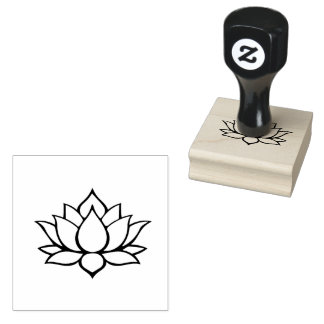 LOTUS FLOWER Sign Punch Kaart loyalty card Rubberstempel