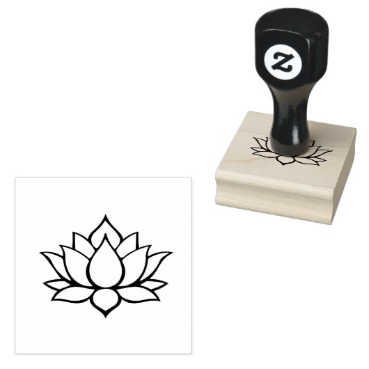 LOTUS FLOWER Sign Punch Kaart loyalty card Rubberstempel (Gestempeld)