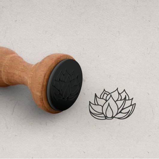 LOTUS FLOWER Sign Punch Kaart loyalty card Rubberstempel