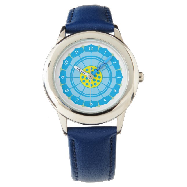 Lotus Flower Sjabloon Horloge (Voorkant)