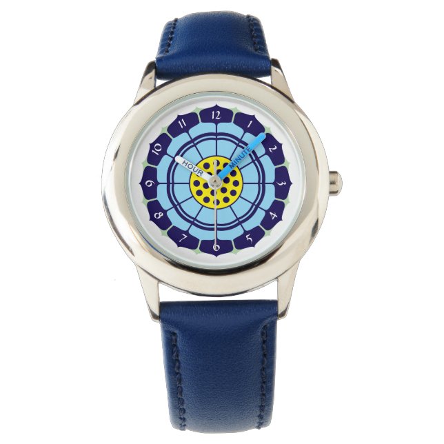 Lotus Flower Sjabloon Horloge (Voorkant)